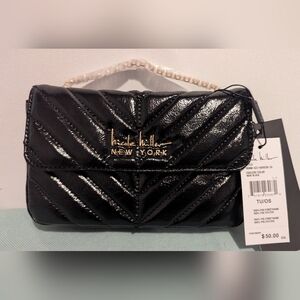 Nicole Miller Black Quilted Clutch